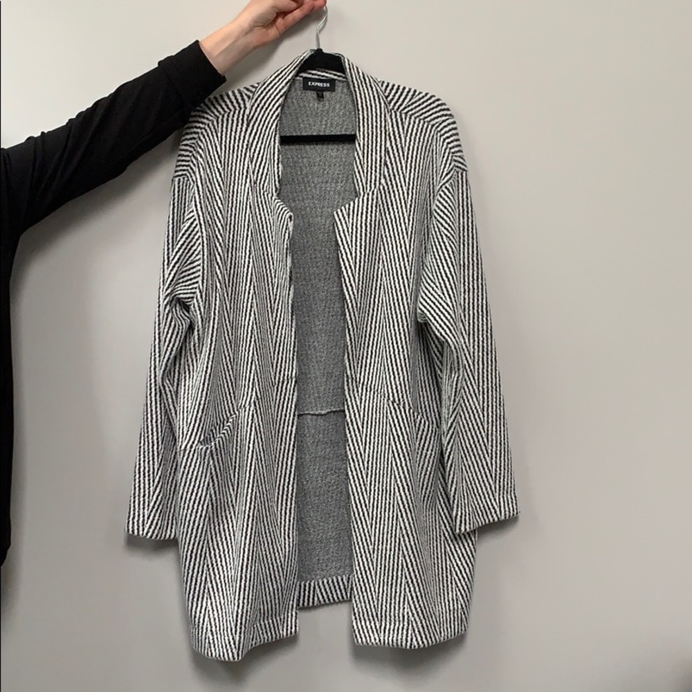 Oversized striped blazer